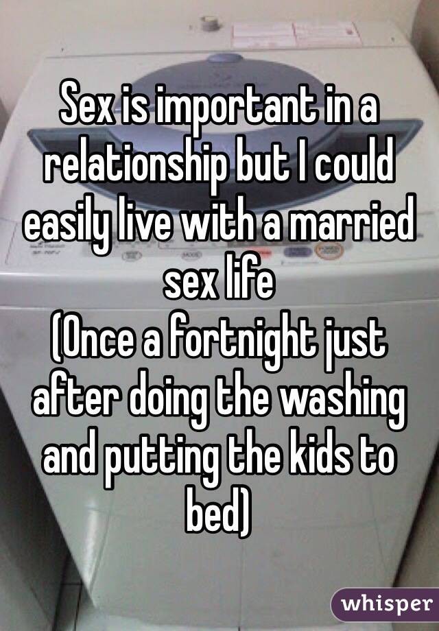 Sex important in married life